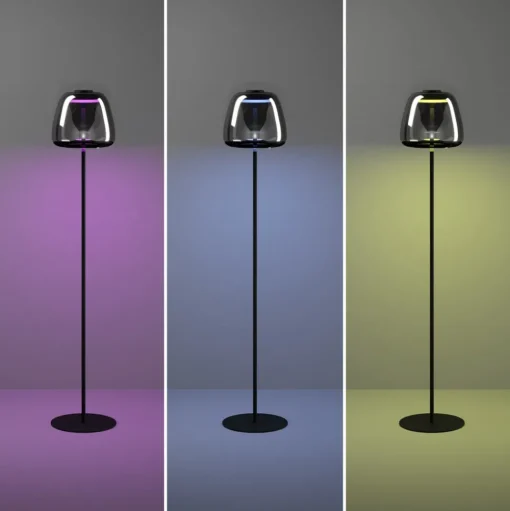 EGLO connect LED vloerlamp Alfero-Z, RGB, CCT, zwart