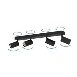 EGLO connect Telimbela-Z plafondspot 4-lamps zwart