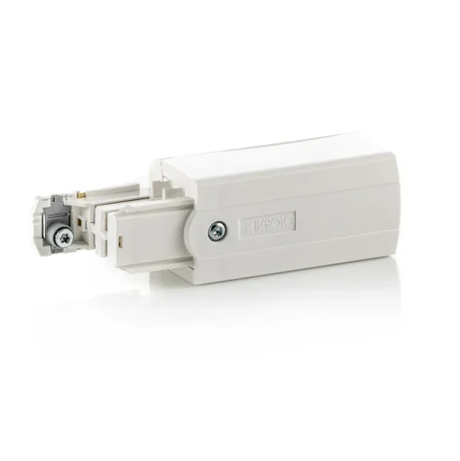 Eindvoeding links voor stroomrail Noa wit