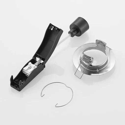 ELC Dakarra downlight 10/set, GU10 Ø8,3cm nikkel