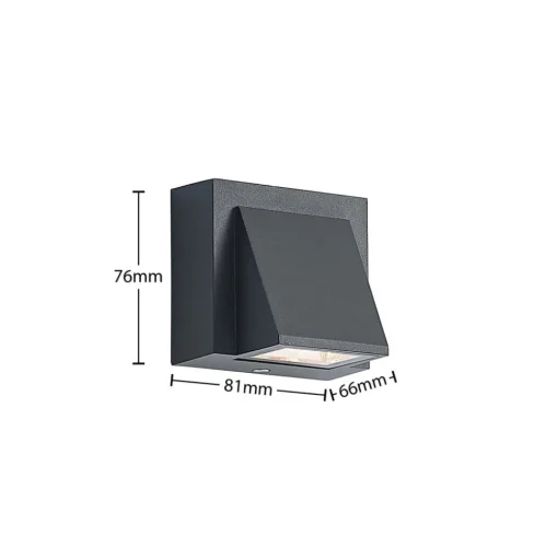 ELC Taloma LED buiten wandlamp, 1-lamps antraciet