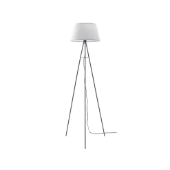 ELC vloerlamp vloerlamp, stoffen kap, wit