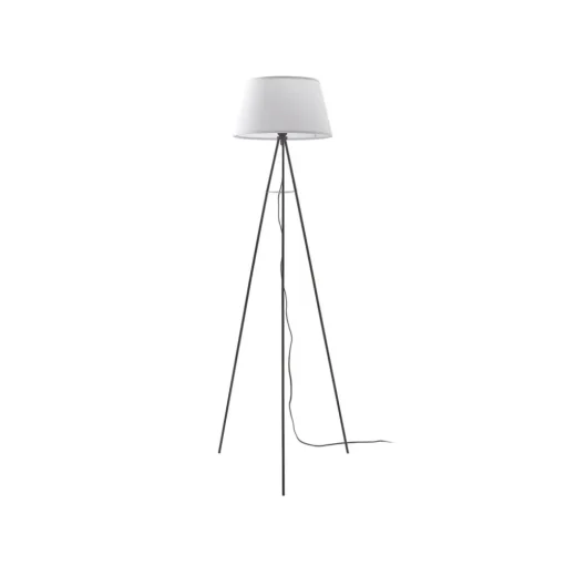 ELC vloerlamp vloerlamp, stoffen kap, wit