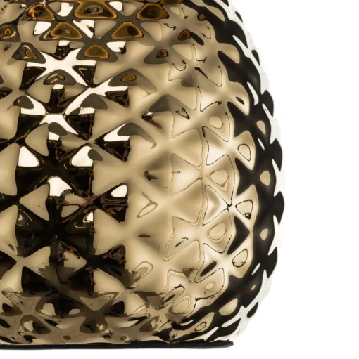 Elegante keramische tafellamp Pineapple goud-zwart