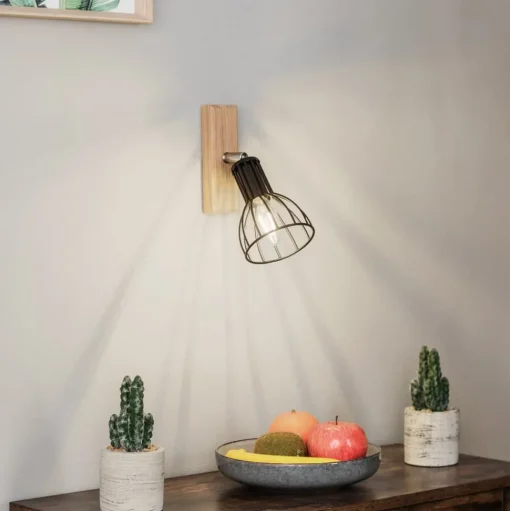 Envostar Aria wandlamp eiken geolied, 1-lamp