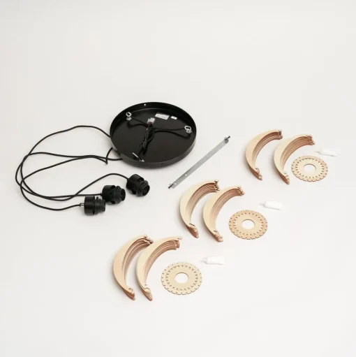 Envostar Clay hanglamp berkenmultiplex 3-lamps rond