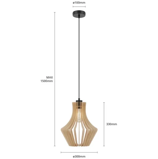 Envostar Floj hanglamp, berkenmultiplex, Ø 30cm