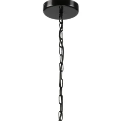 Envostar Glenn kroonluchter hout/zwart 4-lamps