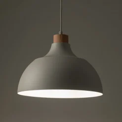 Envostar hanglamp Kaitt, houtdetail, Ø 34 cm, beige