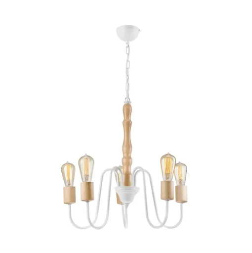 Envostar Joiy kroonluchter, 5-lamps, wit