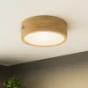 Envostar Kerio plafondlamp, Ø 27 cm, eikenhout naturel