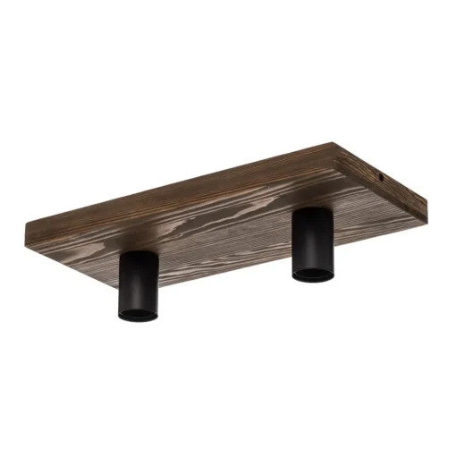 Envostar Lobo plafondlamp 2-lamps grenen walnoot
