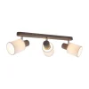 Envostar Nale 2 plafondlamp 3-lamps grenen grijs