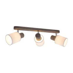 Envostar Nale 2 plafondlamp 3-lamps grenen grijs