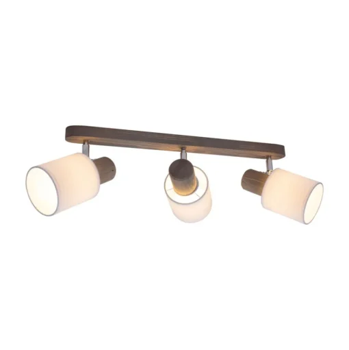 Envostar Nale 2 plafondlamp 3-lamps grenen grijs