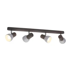 Envostar Nale plafondspot 4-lamps grenen grijs