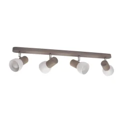 Envostar Nale plafondspot 4-lamps grenen grijs