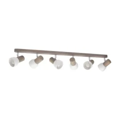 Envostar Nale plafondspot 6-lamps grenen grijs