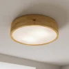 Envostar plafondlamp Kerio, Ø 37 cm, eikenhout naturel