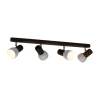 Envostar plafondspot 4-lamps grenen notenhout