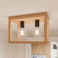 Envostar Rowan eiken plafondlamp, 2-lamps