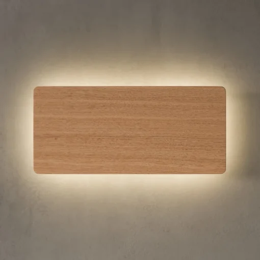 Envostar Tavola wandlamp, eikenhout, 35x16cm