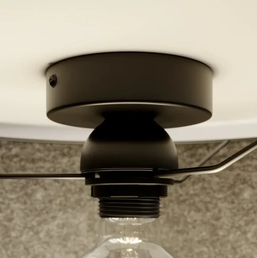 Envostar Veneer plafondlamp gerookt eiken Ø 40cm