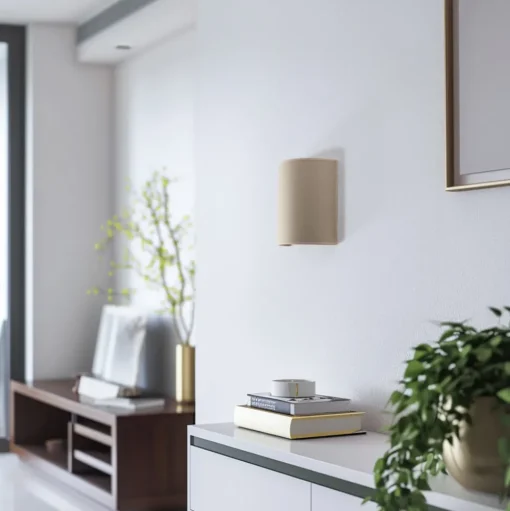 Envostar wandlamp Idun, licht beige 24 cm natuurlijk materiaal veganistisch