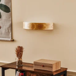 Envostar wandlamp Kerio, breedte 40,5 cm, eikenhout