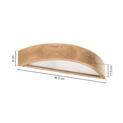 Envostar wandlamp Kerio, breedte 40,5 cm, eikenhout