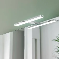 Esther 2 LED spiegellamp, chroom, 28 cm
