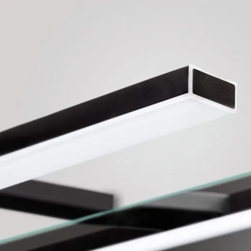 Esther 2 LED spiegellamp, mat zwart, 28 cm