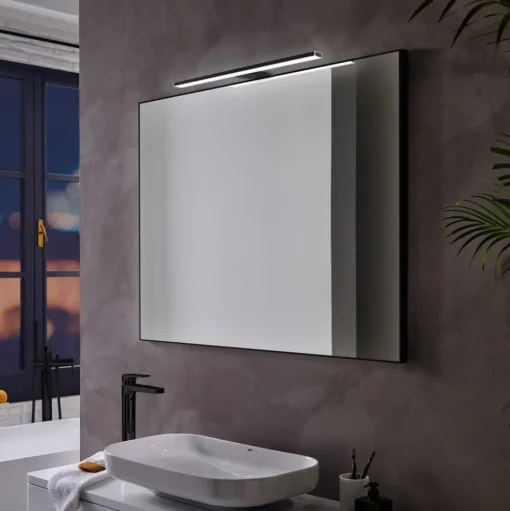 Esther 2 LED spiegellamp, mat zwart, 50 cm