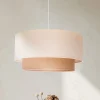 Euluna Boho hanglamp, beige, textiel, Ø 45 cm