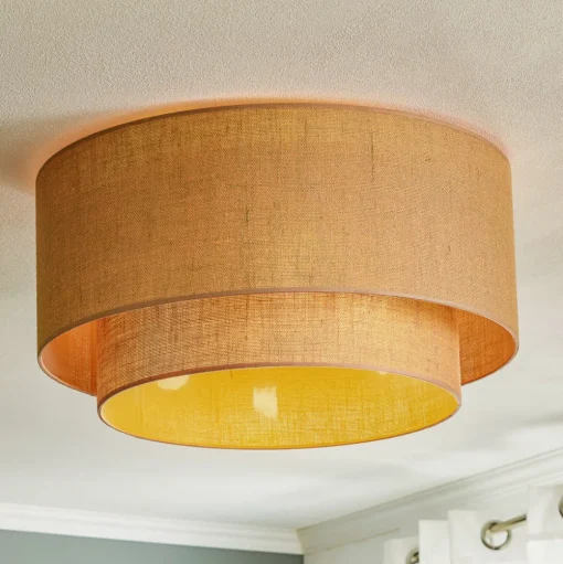 Euluna Boho jute plafondlamp naturel bruin Ø60cm