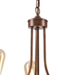 Euluna Gina kroonluchter in bruin, 3-lamps