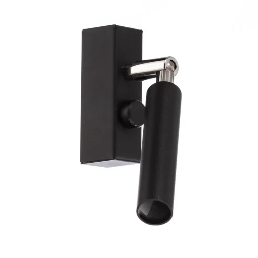 Euluna Nicanor wandspot, zwart/chroom
