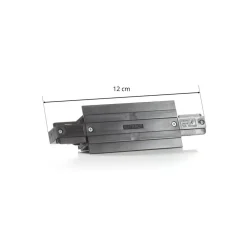 Eutrac I connector voor montagerail, zwart