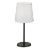 Eve tafellamp met stoffen kap, zwart/wit