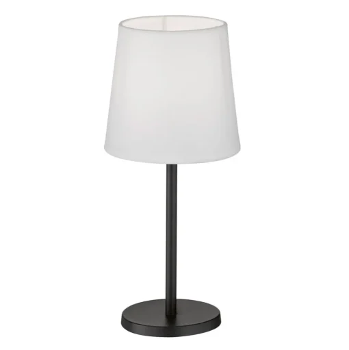 Eve tafellamp met stoffen kap, zwart/wit