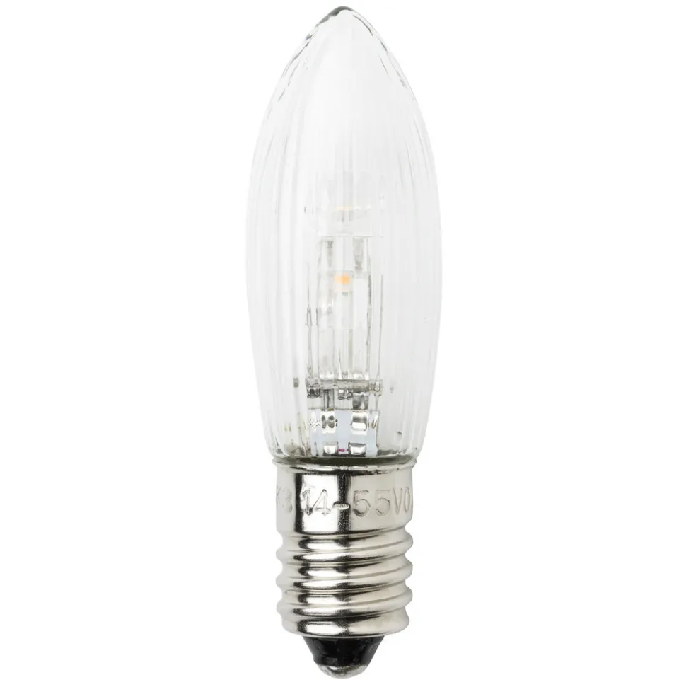 E10-14-55V-led-reservelampen van 0,3W, 3st. kaarsv