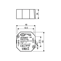 EVN K24012 voedingseenheid 24V/DC 0,1W-12W IP44
