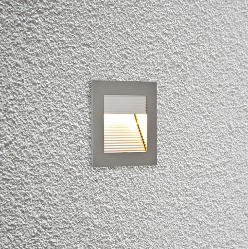EVN P2140 LED wand inbouwlamp, 3.000 K, alu