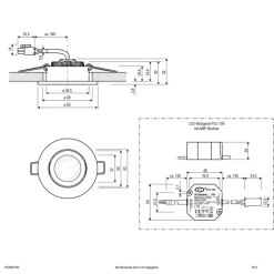 EVN PC20 inbouwlamp rond fasedimmer 3000K chroom