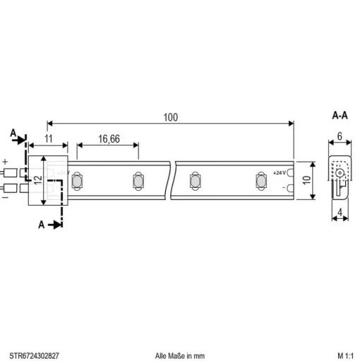EVN STR6724 LED strip IP67 5m 24W 2.700K