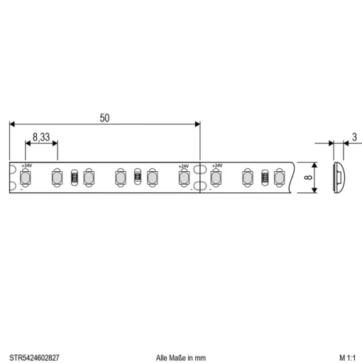 EVN STR5424 LED strip IP54 5m 48W 2.700K
