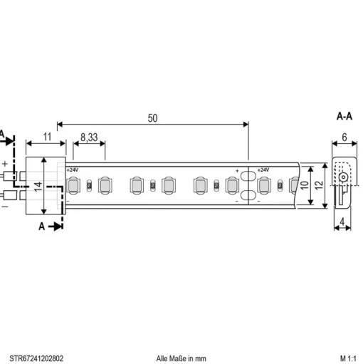 EVN STR6724 LED strip IP67 5m 72W 3.000K
