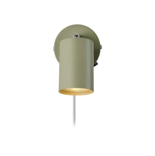 Explore wandspot met kabel en stekker, GU10, groen