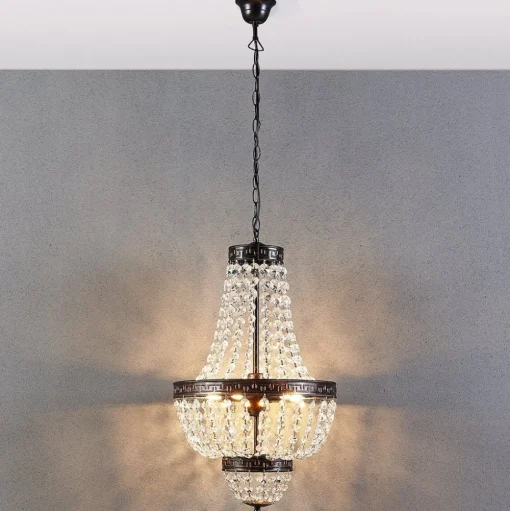Fascinerende hanglamp Jorve met kristal