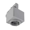 3-fasen railsysteem D Lijncontactdoosadapter, grijs, 1380 W
